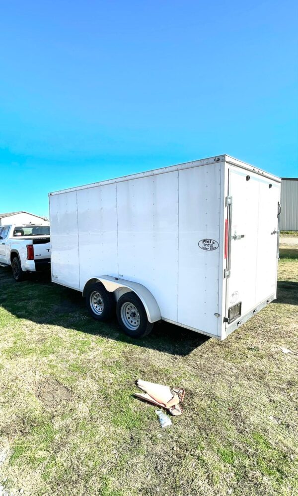 Enclosed Trailer 2021-white - Image 3